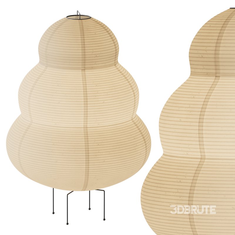 Japanese Paper Floor Lamp Image 1