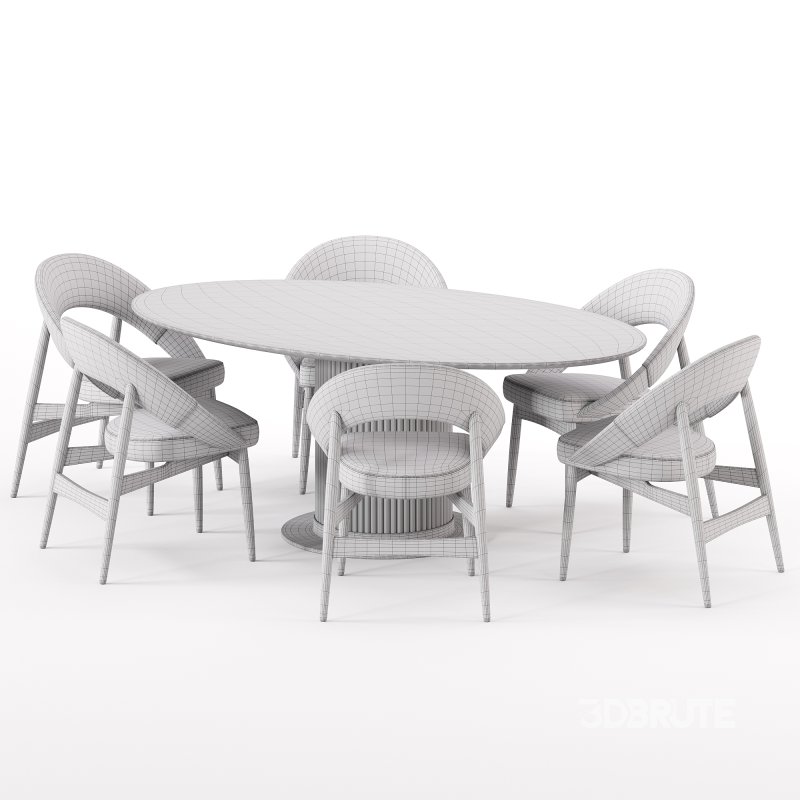 Lachlan Chair and Murcell Oval Table Image 2