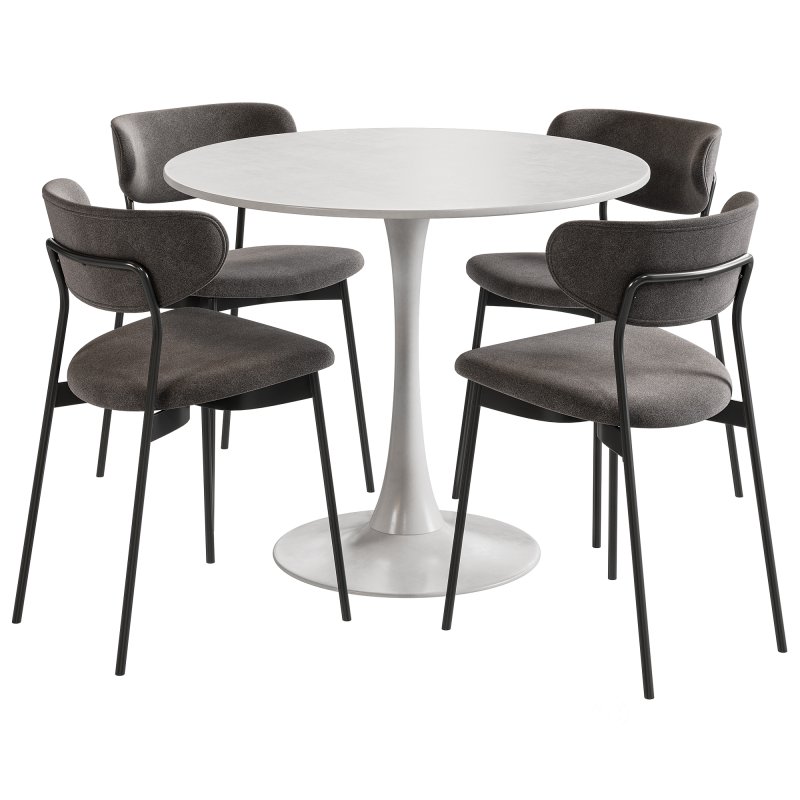 Alex chair and Tulip Rupert table set 5 Image 1