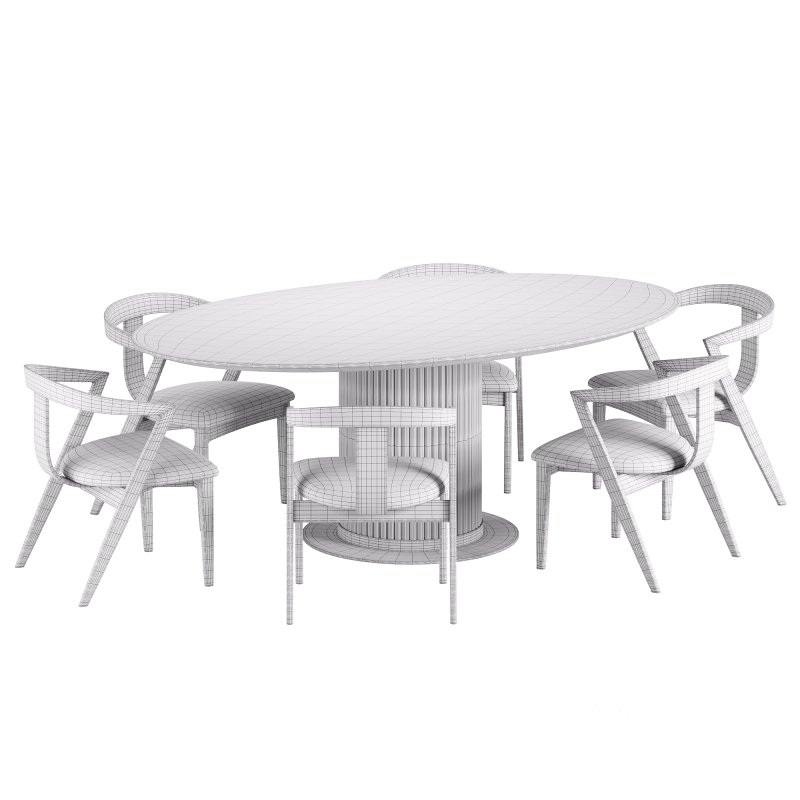 Edwin Dining Chair and Murcell Oval Table Image 2