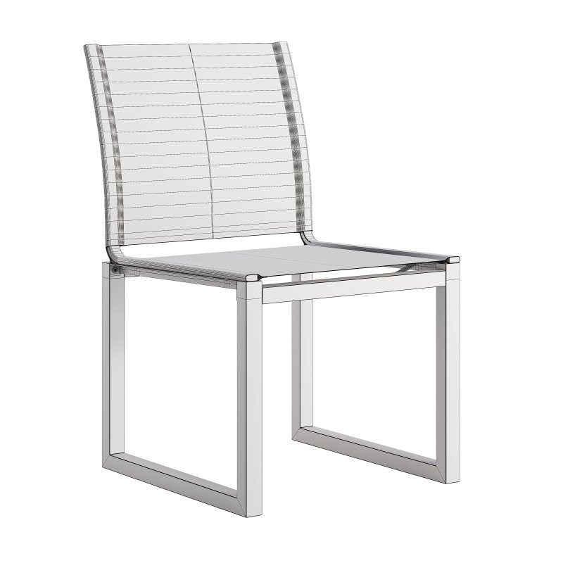Hayman Teak and Aluminum Armless Dining Chair-Harbour Image 7