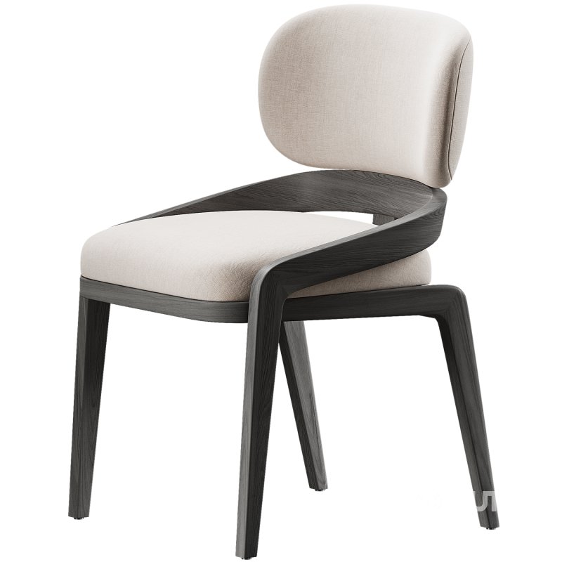 Scandinavian solid wood dining chair Image 4