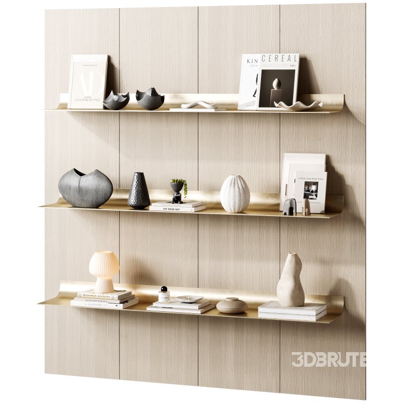 wooden shelving decor set 5 Image 1