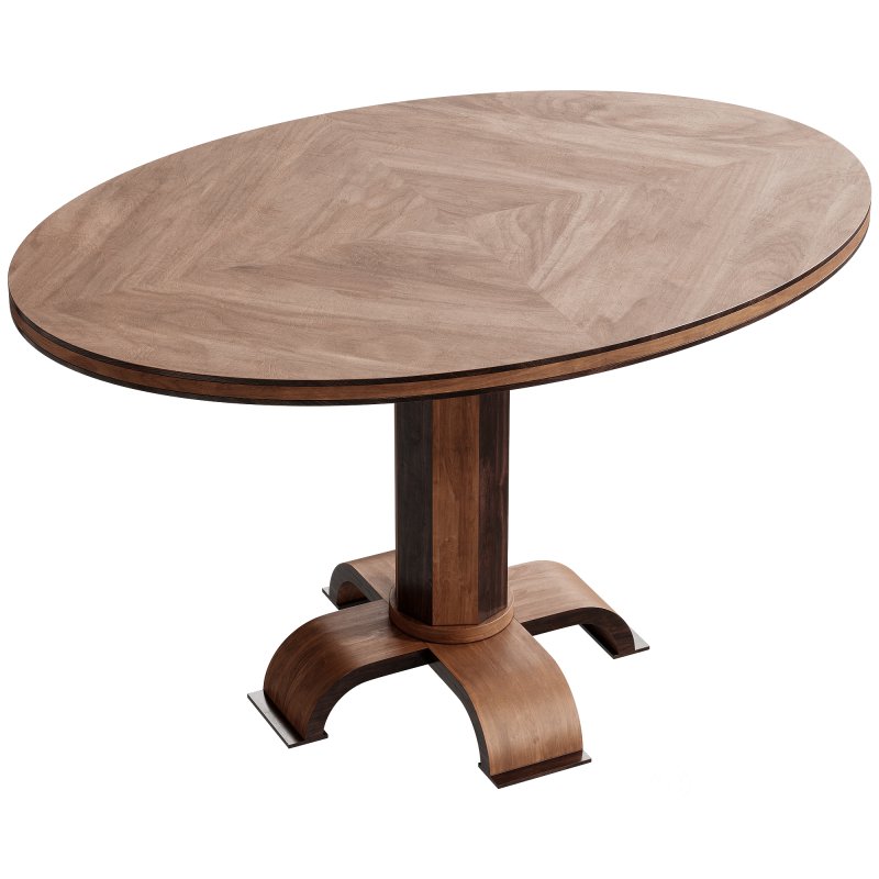1930s Swedish Oval Pedestal Table Image 4