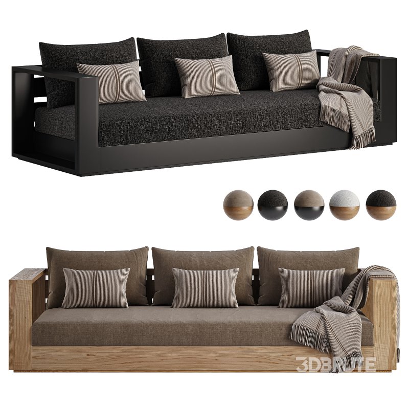 Hayman Teak 3 Seat Sofa-Harbour Image 1