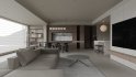 Modern living room and dining room interior scene - Thumbnail 2