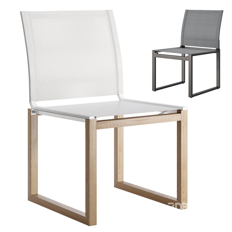 Hayman Teak and Aluminum Armless Dining Chair-Harbour Image 5
