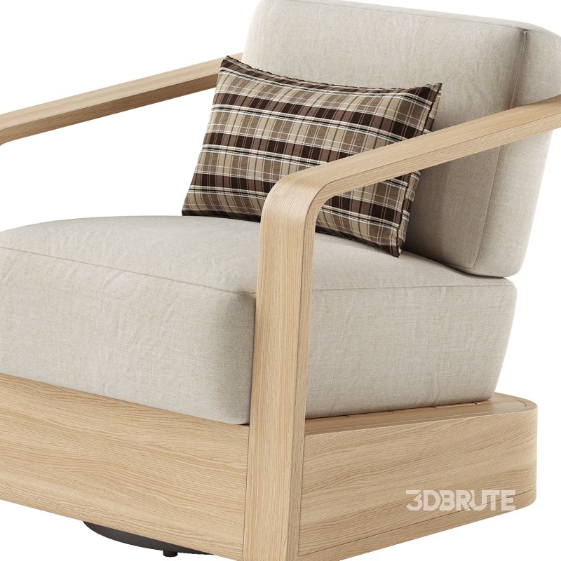 Sonoma Outdoor Teak Swivel Chair Image 6