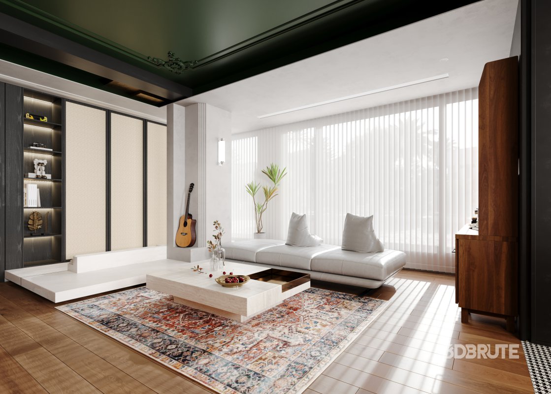 Luxurious living room and dining room kitchen Image 2