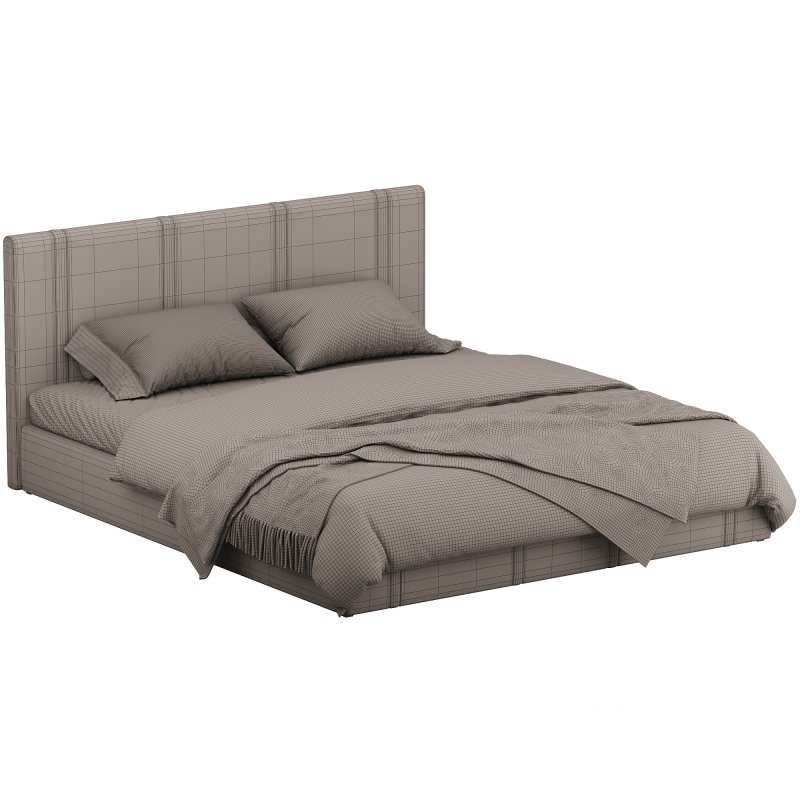 White eco leather bed Image 3