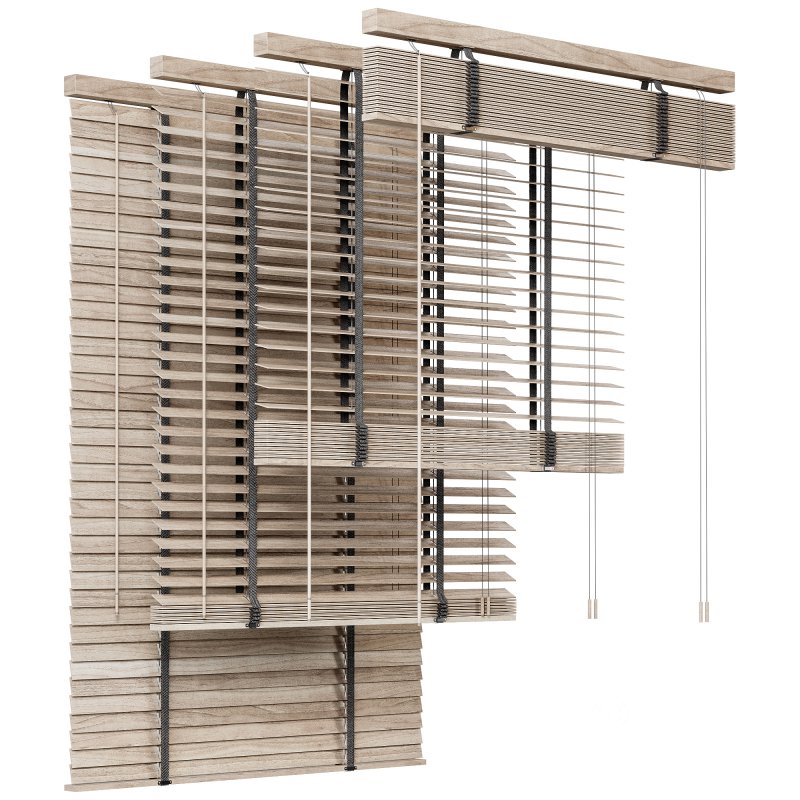 Wooden blinds curtains Image 2