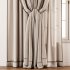 Herringbone Linen Curtain Set with Roman Blind and Sheer Layer - Thumbnail 5