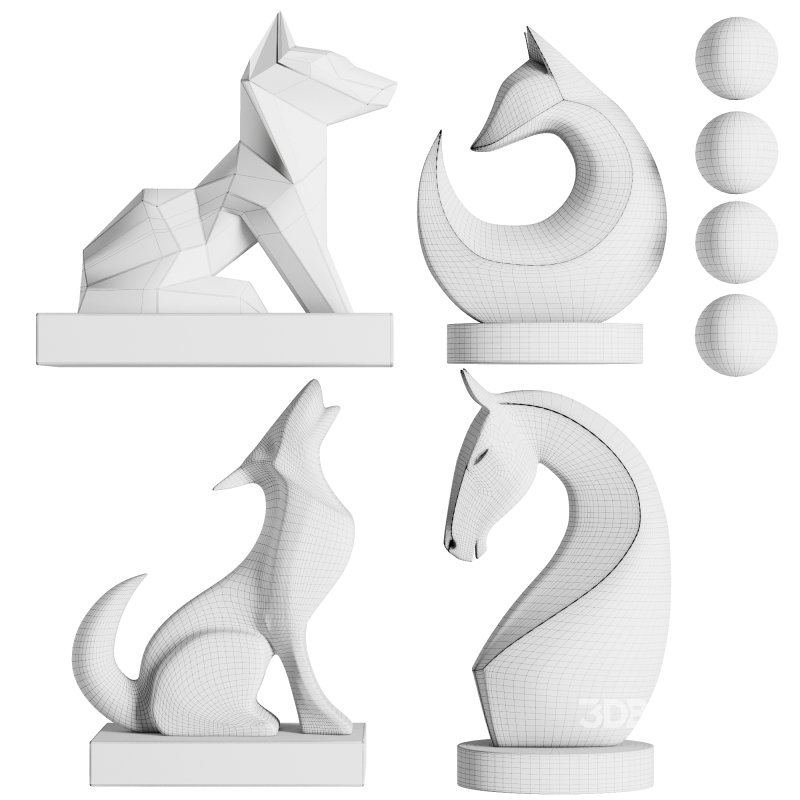Animal Sculpture Set1 Image 5