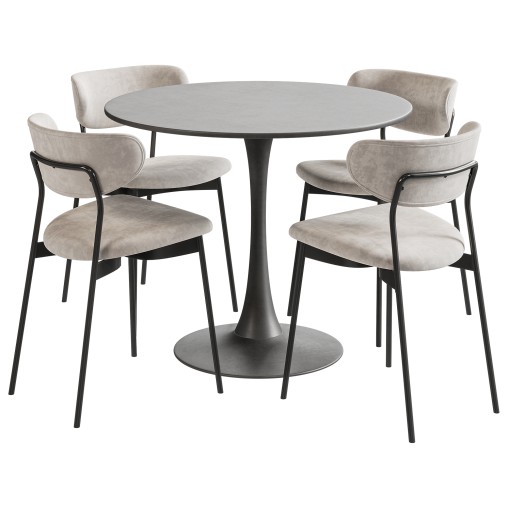 Alex chair and Tulip Rupert table set 5