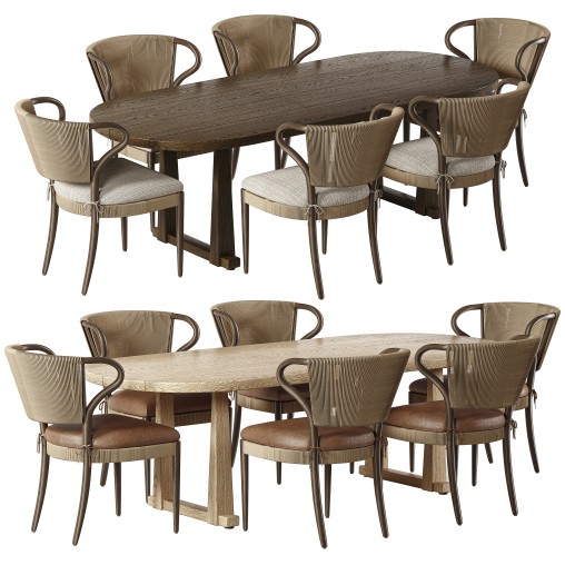 Amira Armless Dining Chair & Ayla Dining Table