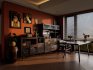 Modern living room and dining room office room interior scene - Thumbnail 10