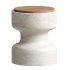 Tivoli Stool in travertine and walnut by Ivan Colominas - Thumbnail 1