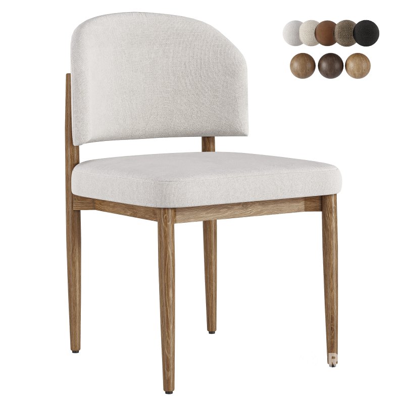Eva Fabric Dining Side Chair-RH PRO Roy Image 1
