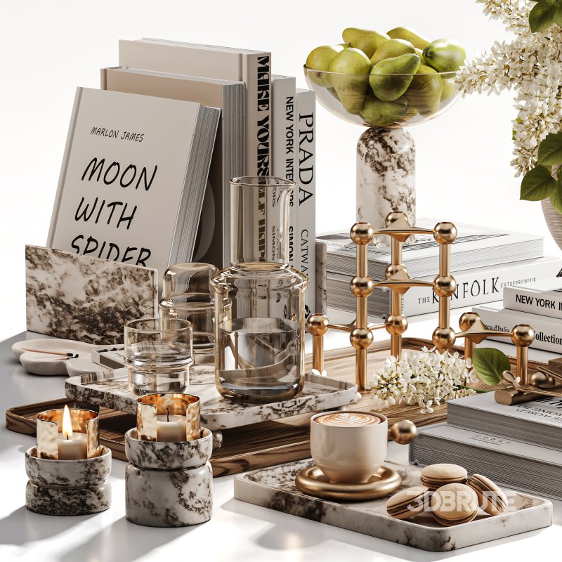 White Lilac and Pear Tabletop Image 6