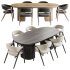 Osten table and arc dining chair set 1 - Thumbnail 2