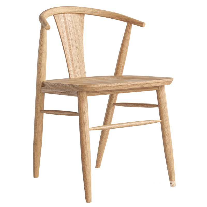 Fyn Natural Walnut Wood Dining Side Chair Image 6