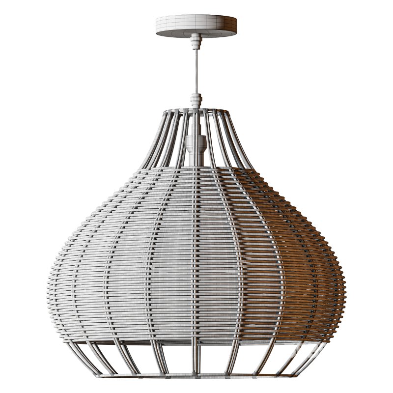 Rattan Pendant Lampshade Wicker Chandelier Image 9