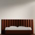 Modern Upholstered Bed with Vertical Headboard - Thumbnail 4