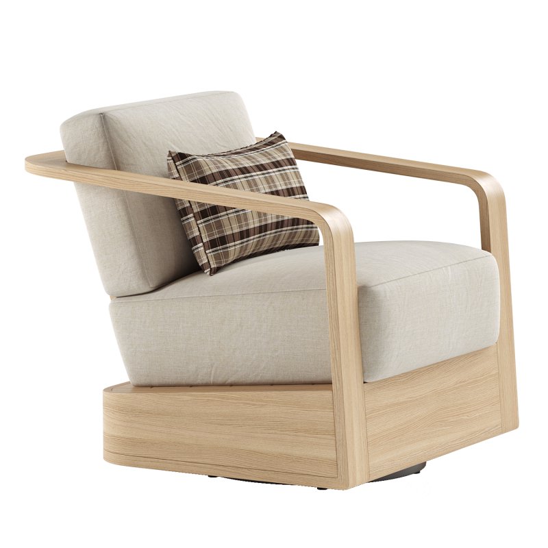 Sonoma Outdoor Teak Swivel Chair Image 4