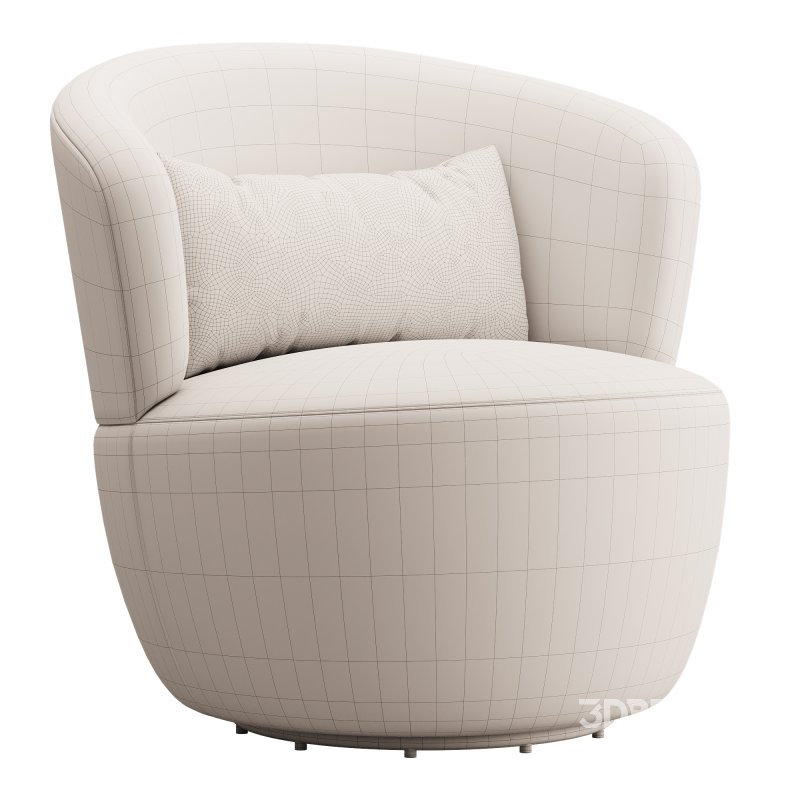 Amber Boucle Swivel Chair Image 4