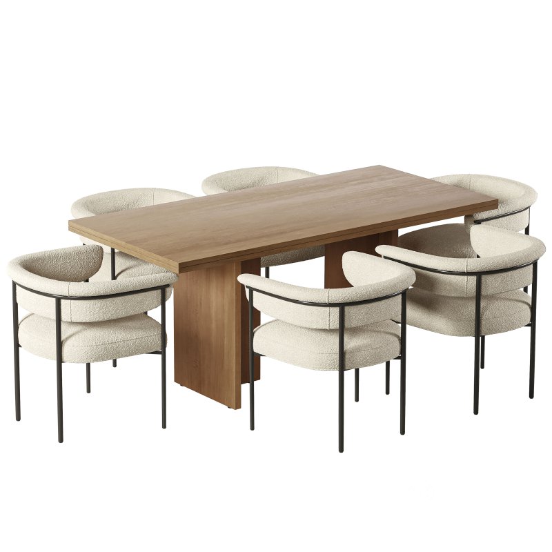 Carrie Outdoor Dining Chair and Lars Dining Table Image 2