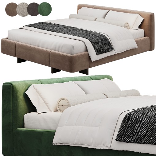 Yves Double Bed By Minotti