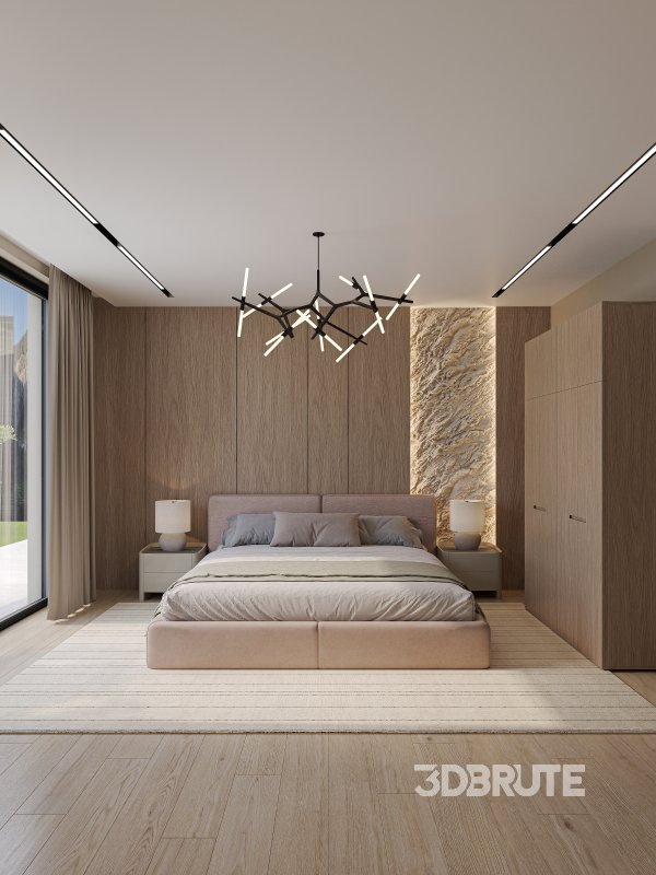 Minimalist Bedroom Interior Image 3