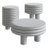 Scala Beige Low Round Coffee Table - Thumbnail 3