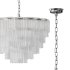 Round pendant chandelier made of ribbed glass light - Thumbnail 8