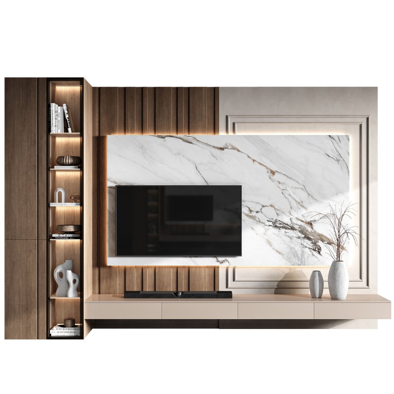 TV Wall-Set 01 Image 1