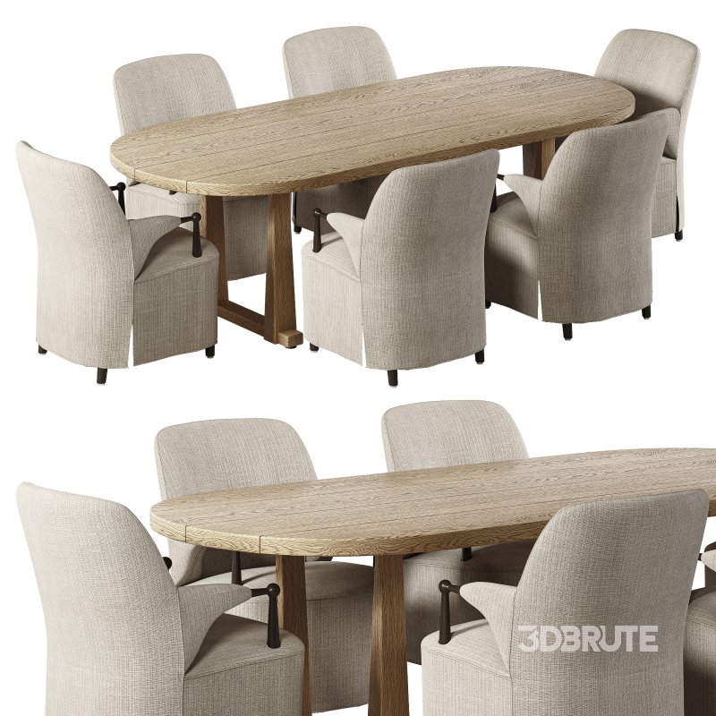 Brently Chair & Ayla Dining Table-Fourhands Image 3