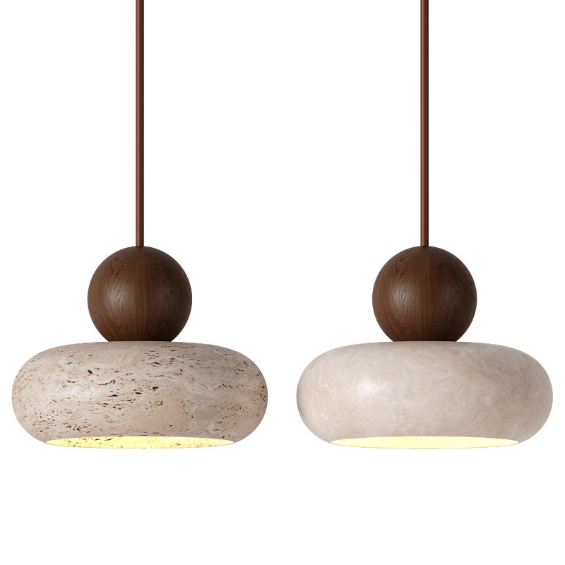 Wabi Sabi Natural Stone Shade Pendant Lamp Image 5