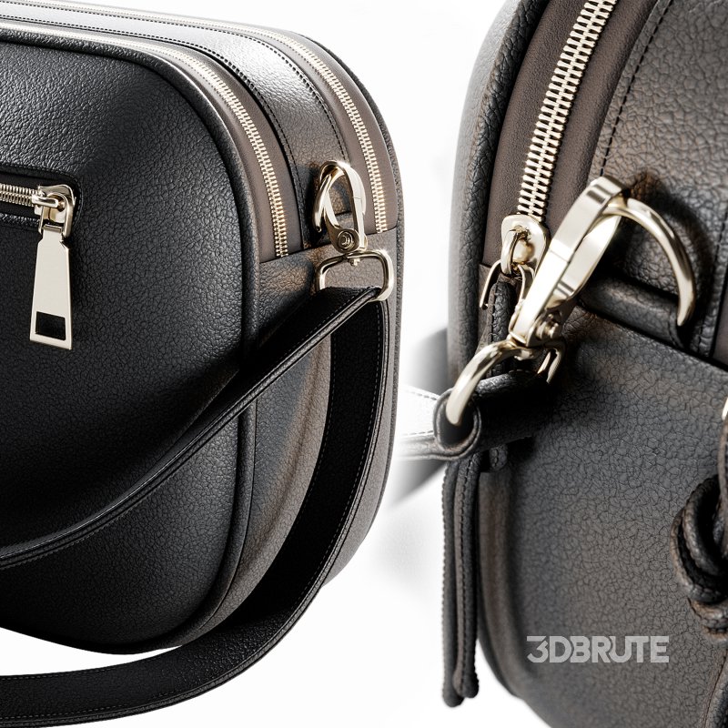 Black leather bag for women Image 2