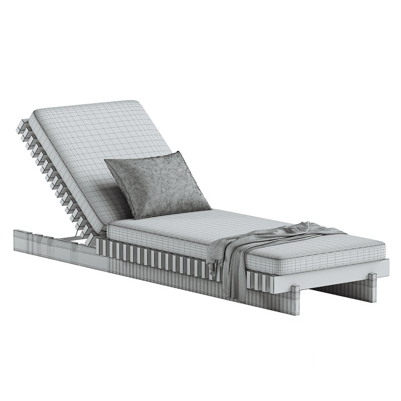 Taiko Stained Teak Outdoor Sun Lounger Image 5