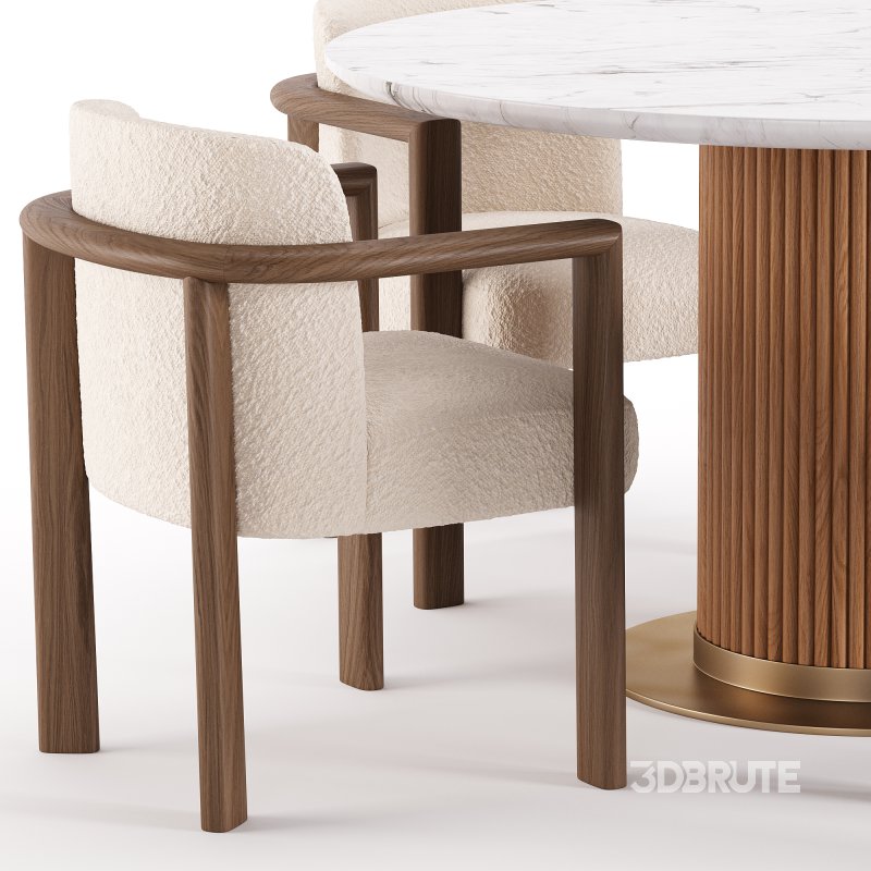 Aria Chair and Murcell Round Table Image 1