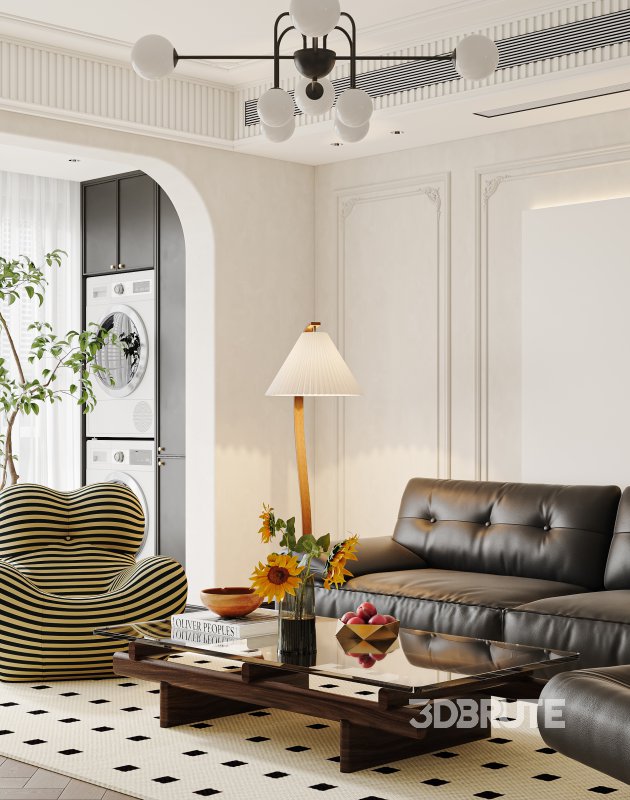 Luxurious living room and dining room Image 6