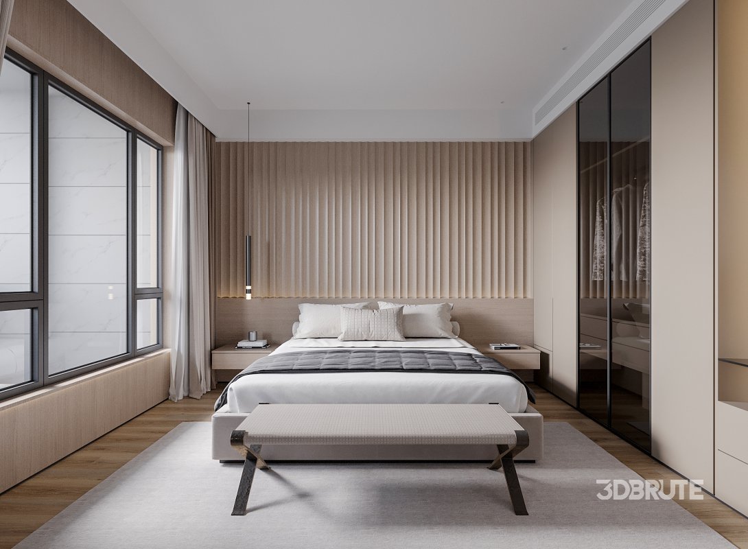 modern bathroom and bedroom office room Image 3