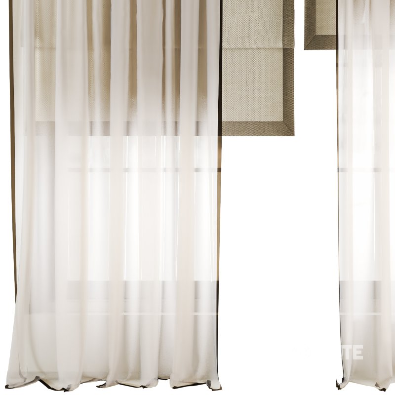 Silk and Cotton Curtain Set 68 Image 2