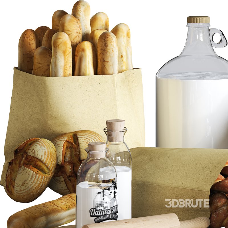 A bag of bread with milk and egg Image 2