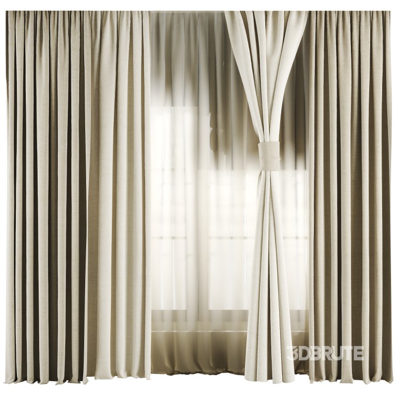 Silk and Cotton Curtain Set 73 Image 2