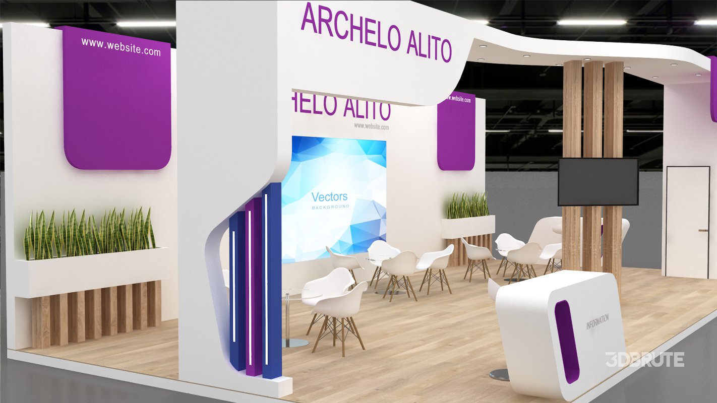 3d exhibition booth stand Image 3