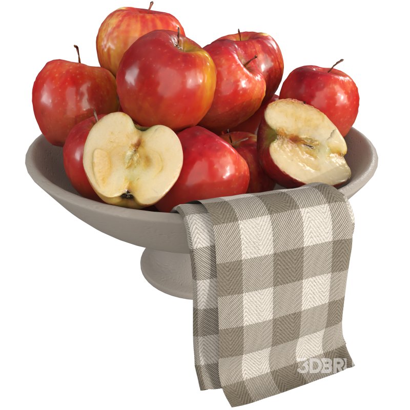 Decorative Set with Apples and Flowers Image 3