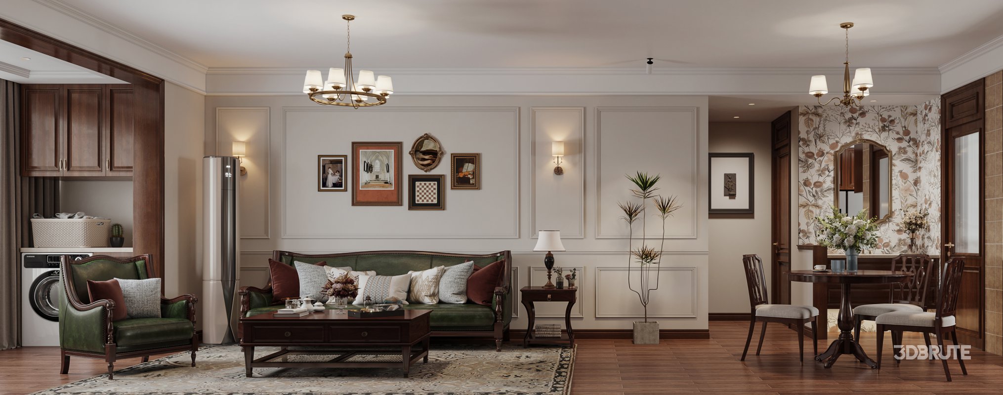 American Living Room Dining Room Image 6