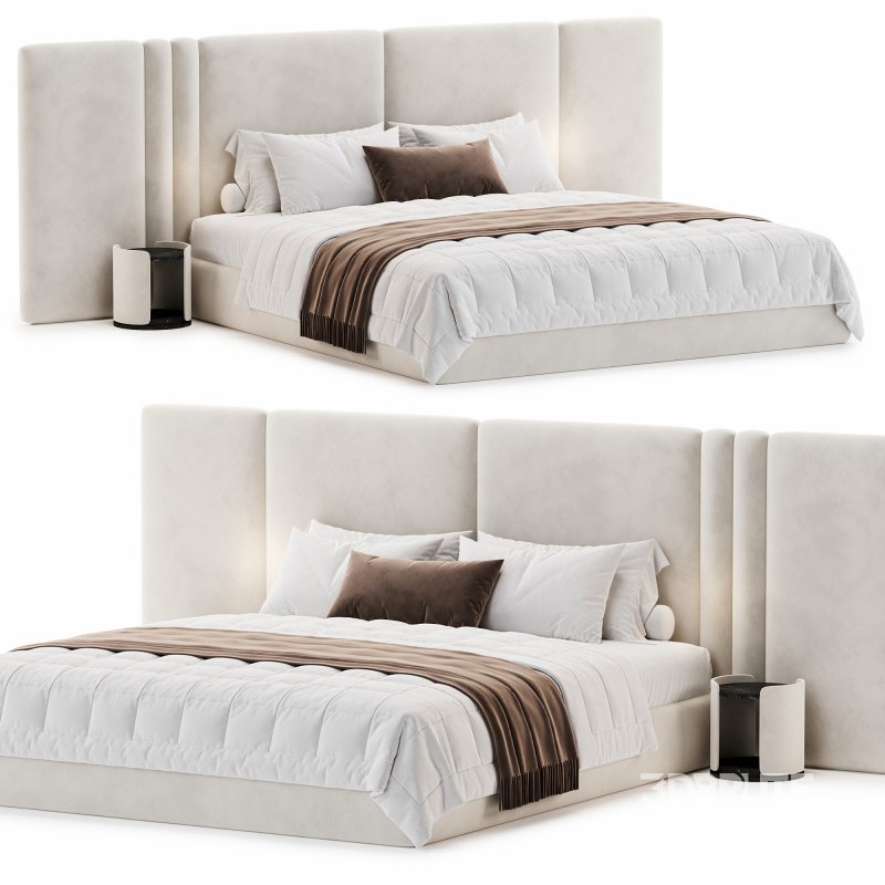 Clerigos Beige Double Bed Image 1