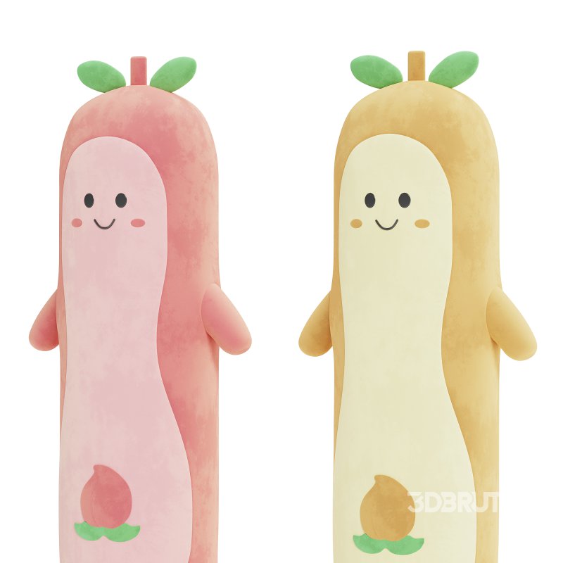 Cute Kids Plush Peach Shape Toys Pillow Image 2